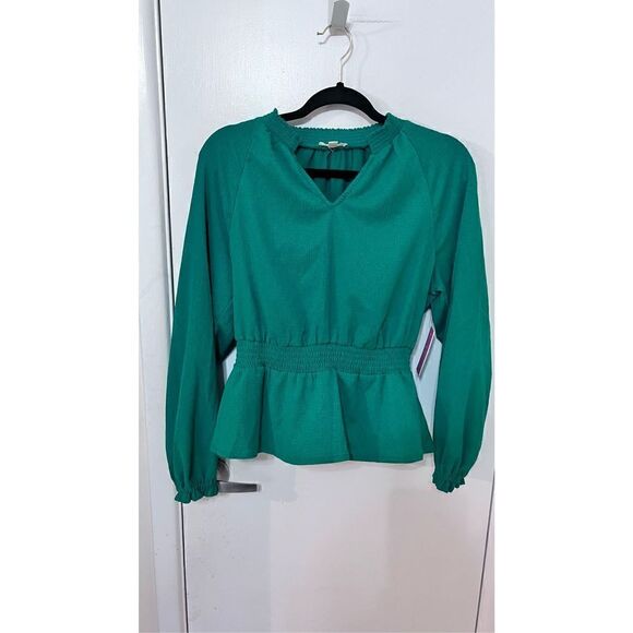 RILEY & RAE GREEN GAUZE BLOUSE WOMENS SIZE S P-1-276 - Picture 2 of 12